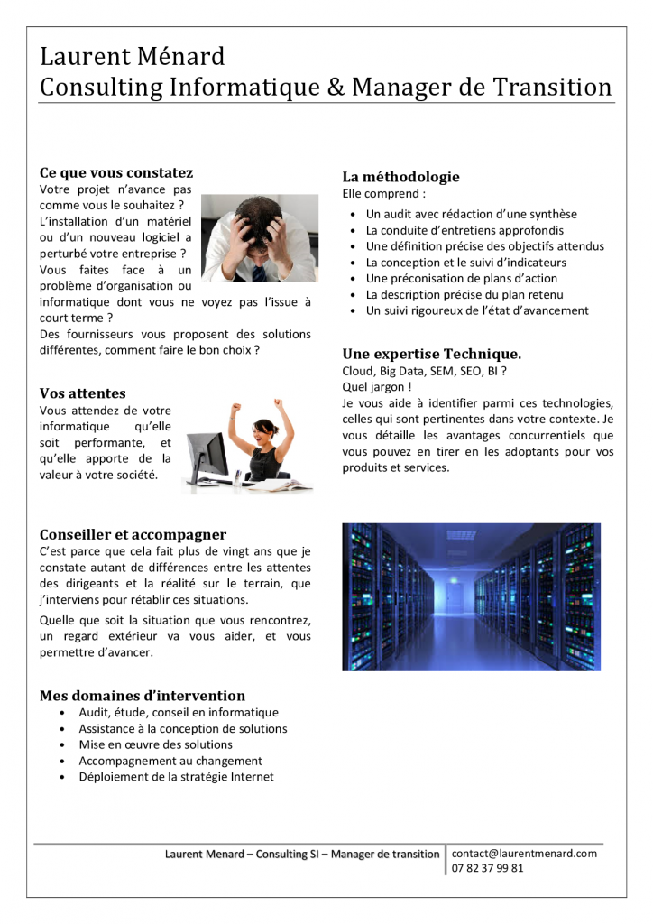 Mon offre de service - Consulting Informatique